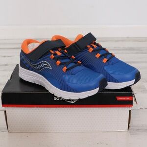 Saucony S-Velocer A/C Big Kid's Blue/Orange 5.5 WIDE NEW in BOX